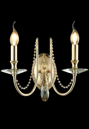 Бра VICTORIA AP2 GOLD/AMBER Crystal Lux без плафона на 2 лампы, основание золотое в стиле арт-деко  фото 4